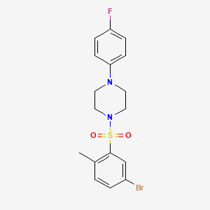 molecular formula C17H18BrFN2O2S B5123472 1-[(5-bromo-2-methylphenyl)sulfonyl]-4-(4-fluorophenyl)piperazine 