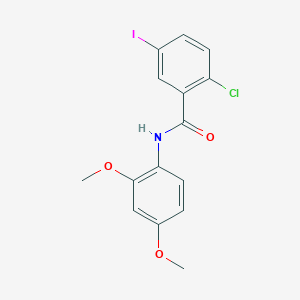 molecular formula C15H13ClINO3 B5123485 2-chloro-N-(2,4-dimethoxyphenyl)-5-iodobenzamide 