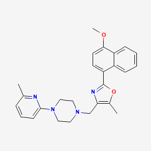 1-{[2-(4-methoxy-1-naphthyl)-5-methyl-1,3-oxazol-4-yl]methyl}-4-(6-methyl-2-pyridinyl)piperazine