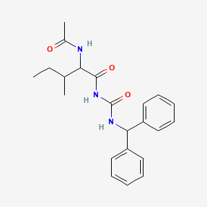 molecular formula C22H27N3O3 B5123523 N~2~-acetyl-N~1~-{[(diphenylmethyl)amino]carbonyl}isoleucinamide 