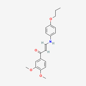 1-(3,4-dimethoxyphenyl)-3-[(4-propoxyphenyl)amino]-2-propen-1-one