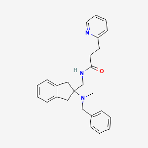 molecular formula C26H29N3O B5123540 N-({2-[benzyl(methyl)amino]-2,3-dihydro-1H-inden-2-yl}methyl)-3-(2-pyridinyl)propanamide 