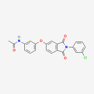 molecular formula C22H15ClN2O4 B5123574 N-(3-{[2-(3-chlorophenyl)-1,3-dioxo-2,3-dihydro-1H-isoindol-5-yl]oxy}phenyl)acetamide 