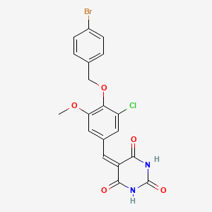 5-{4-[(4-bromobenzyl)oxy]-3-chloro-5-methoxybenzylidene}-2,4,6(1H,3H,5H)-pyrimidinetrione