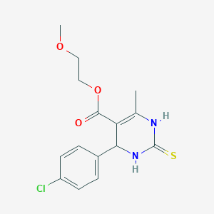 2-methoxyethyl 4-(4-chlorophenyl)-6-methyl-2-thioxo-1,2,3,4-tetrahydro-5-pyrimidinecarboxylate