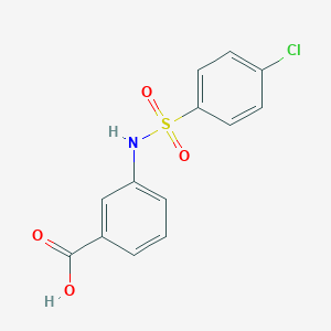 molecular formula C13H10ClNO4S B512361 3-{[(4-Chlorophenyl)sulfonyl]amino}benzoic acid CAS No. 313658-68-3
