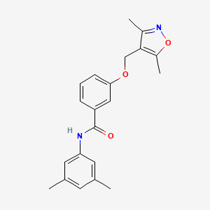 molecular formula C21H22N2O3 B5123610 3-[(3,5-dimethyl-4-isoxazolyl)methoxy]-N-(3,5-dimethylphenyl)benzamide 