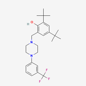 2,4-di-tert-butyl-6-({4-[3-(trifluoromethyl)phenyl]-1-piperazinyl}methyl)phenol