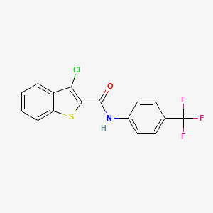 3-chloro-N-[4-(trifluoromethyl)phenyl]-1-benzothiophene-2-carboxamide