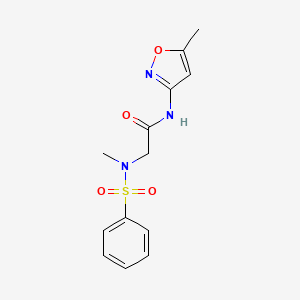 molecular formula C13H15N3O4S B5123640 N~2~-methyl-N~1~-(5-methyl-3-isoxazolyl)-N~2~-(phenylsulfonyl)glycinamide 