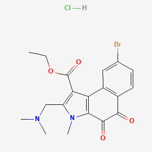 molecular formula C19H20BrClN2O4 B5123659 ethyl 8-bromo-2-[(dimethylamino)methyl]-3-methyl-4,5-dioxo-4,5-dihydro-3H-benzo[e]indole-1-carboxylate hydrochloride 