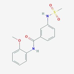 molecular formula C15H16N2O4S B5123681 N-(2-methoxyphenyl)-3-[(methylsulfonyl)amino]benzamide 