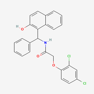 molecular formula C25H19Cl2NO3 B5123690 2-(2,4-dichlorophenoxy)-N-[(2-hydroxy-1-naphthyl)(phenyl)methyl]acetamide 