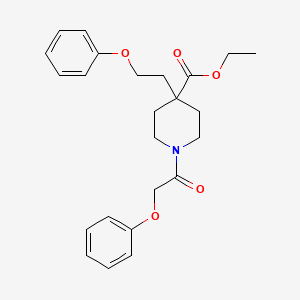 molecular formula C24H29NO5 B5123713 ethyl 1-(phenoxyacetyl)-4-(2-phenoxyethyl)-4-piperidinecarboxylate 