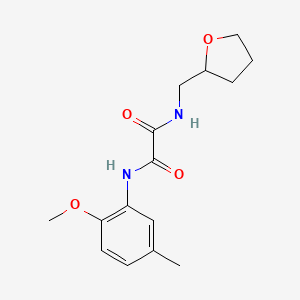 molecular formula C15H20N2O4 B5123717 N-(2-methoxy-5-methylphenyl)-N'-(tetrahydro-2-furanylmethyl)ethanediamide 