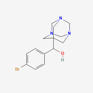 molecular formula C14H18BrN3O B5123733 (4-bromophenyl)(1,3,5-triazatricyclo[3.3.1.1~3,7~]dec-7-yl)methanol 