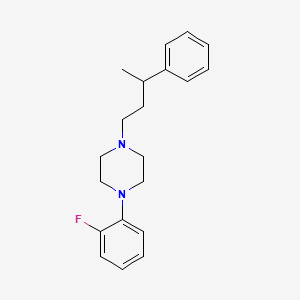 molecular formula C20H25FN2 B5123746 1-(2-fluorophenyl)-4-(3-phenylbutyl)piperazine 