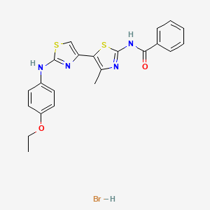 molecular formula C22H21BrN4O2S2 B5123763 N-{2-[(4-ethoxyphenyl)amino]-4'-methyl-4,5'-bi-1,3-thiazol-2'-yl}benzamide hydrobromide 