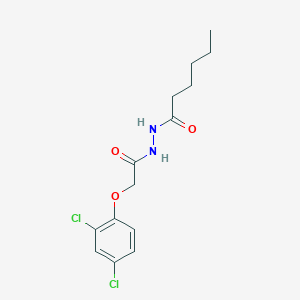 molecular formula C14H18Cl2N2O3 B5123774 N'-[2-(2,4-dichlorophenoxy)acetyl]hexanohydrazide 