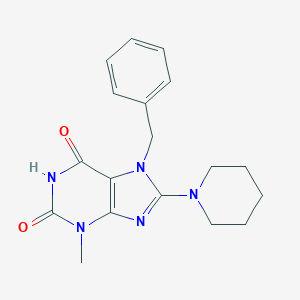molecular formula C18H21N5O2 B512378 7-Benzyl-3-methyl-8-piperidin-1-ylpurine-2,6-dione CAS No. 106306-87-0