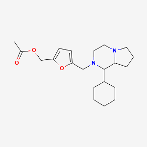 molecular formula C21H32N2O3 B5123807 {5-[(1-cyclohexylhexahydropyrrolo[1,2-a]pyrazin-2(1H)-yl)methyl]-2-furyl}methyl acetate 