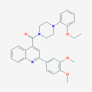 molecular formula C30H31N3O4 B5123814 2-(3,4-dimethoxyphenyl)-4-{[4-(2-ethoxyphenyl)-1-piperazinyl]carbonyl}quinoline 
