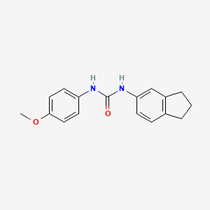 molecular formula C17H18N2O2 B5123824 N-(2,3-dihydro-1H-inden-5-yl)-N'-(4-methoxyphenyl)urea 