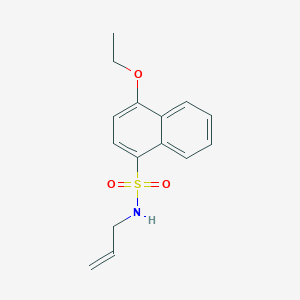 molecular formula C15H17NO3S B512385 4-ethoxy-N-prop-2-enylnaphthalene-1-sulfonamide CAS No. 299404-27-6