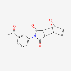 molecular formula C16H13NO4 B5123871 4-(3-acetylphenyl)-10-oxa-4-azatricyclo[5.2.1.0~2,6~]dec-8-ene-3,5-dione 