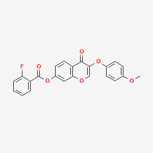 molecular formula C23H15FO6 B5123882 3-(4-methoxyphenoxy)-4-oxo-4H-chromen-7-yl 2-fluorobenzoate 