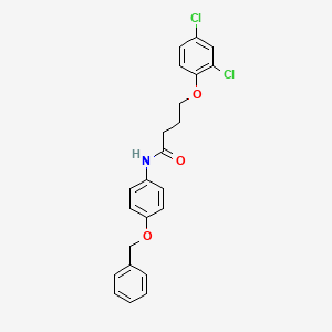 molecular formula C23H21Cl2NO3 B5123904 N-[4-(benzyloxy)phenyl]-4-(2,4-dichlorophenoxy)butanamide 