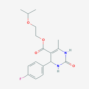 molecular formula C17H21FN2O4 B5123908 2-isopropoxyethyl 4-(4-fluorophenyl)-6-methyl-2-oxo-1,2,3,4-tetrahydro-5-pyrimidinecarboxylate 