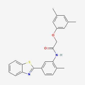 molecular formula C24H22N2O2S B5123916 N-[5-(1,3-benzothiazol-2-yl)-2-methylphenyl]-2-(3,5-dimethylphenoxy)acetamide 