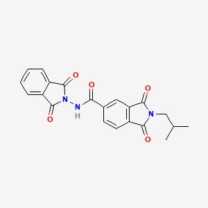 molecular formula C21H17N3O5 B5123921 N-(1,3-dioxo-1,3-dihydro-2H-isoindol-2-yl)-2-isobutyl-1,3-dioxo-5-isoindolinecarboxamide 