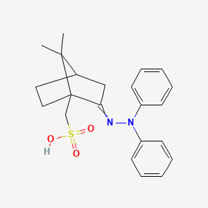 molecular formula C22H26N2O3S B5123929 [2-(diphenylhydrazono)-7,7-dimethylbicyclo[2.2.1]hept-1-yl]methanesulfonic acid 