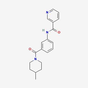 molecular formula C19H21N3O2 B5123936 N-{3-[(4-methyl-1-piperidinyl)carbonyl]phenyl}nicotinamide 