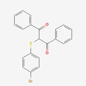 molecular formula C21H15BrO2S B5123952 2-[(4-bromophenyl)thio]-1,3-diphenyl-1,3-propanedione 