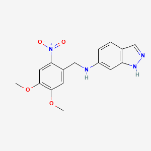 molecular formula C16H16N4O4 B5123967 N-(4,5-dimethoxy-2-nitrobenzyl)-1H-indazol-6-amine 
