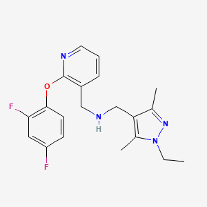 1-[2-(2,4-difluorophenoxy)-3-pyridinyl]-N-[(1-ethyl-3,5-dimethyl-1H-pyrazol-4-yl)methyl]methanamine