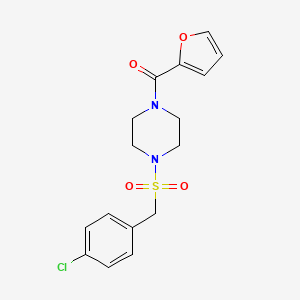 molecular formula C16H17ClN2O4S B5123987 1-[(4-chlorobenzyl)sulfonyl]-4-(2-furoyl)piperazine 
