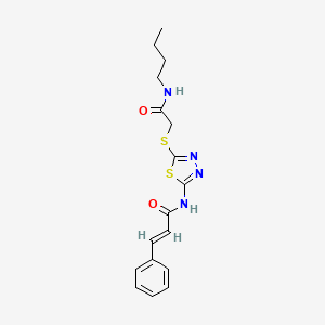 molecular formula C17H20N4O2S2 B5124014 N-(5-{[2-(butylamino)-2-oxoethyl]thio}-1,3,4-thiadiazol-2-yl)-3-phenylacrylamide 
