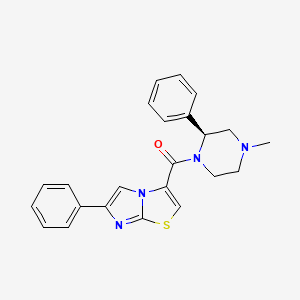molecular formula C23H22N4OS B5124030 3-{[(2S)-4-methyl-2-phenyl-1-piperazinyl]carbonyl}-6-phenylimidazo[2,1-b][1,3]thiazole 