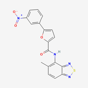 molecular formula C18H12N4O4S B5124037 N-(5-methyl-2,1,3-benzothiadiazol-4-yl)-5-(3-nitrophenyl)-2-furamide 
