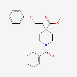 molecular formula C23H31NO4 B5124064 ethyl 1-(1-cyclohexen-1-ylcarbonyl)-4-(2-phenoxyethyl)-4-piperidinecarboxylate 