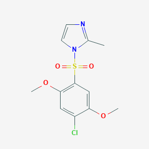 molecular formula C12H13ClN2O4S B512407 1-(4-Chloro-2,5-dimethoxyphenyl)sulfonyl-2-methylimidazole CAS No. 312526-18-4