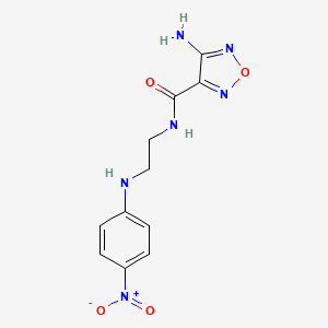 molecular formula C11H12N6O4 B5124073 4-amino-N-{2-[(4-nitrophenyl)amino]ethyl}-1,2,5-oxadiazole-3-carboxamide 