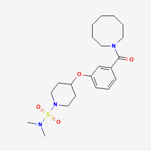 molecular formula C21H33N3O4S B5124086 4-[3-(1-azocanylcarbonyl)phenoxy]-N,N-dimethyl-1-piperidinesulfonamide 