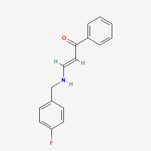 molecular formula C16H14FNO B5124124 3-[(4-fluorobenzyl)amino]-1-phenyl-2-propen-1-one 