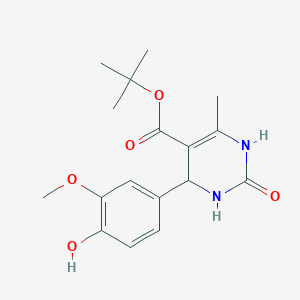 Tert-butyl 2-hydroxy-6-(4-hydroxy-3-methoxyphenyl)-4-methyl-1,6-dihydropyrimidine-5-carboxylate