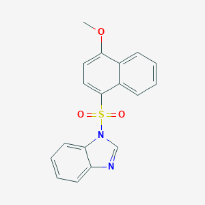 molecular formula C18H14N2O3S B512415 4-(1H-benzimidazol-1-ylsulfonyl)-1-naphthyl methyl ether CAS No. 457960-37-1